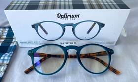 Optimum 722950357347 Optical Reader Glasses - Teal Blue And Tortoise Brown Sanford 1.50 Nib