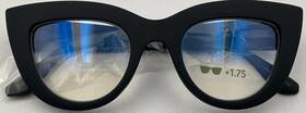 Optimum 722950420836 Optical 1.75 Cat Eye Blue Light Reader Glasses - I Donftt Like Labels