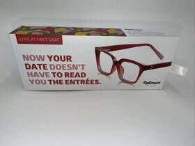 Optimum Optical 722950420874 Round Cooper Readers Reading Glasses-red- 2.25- New In Box