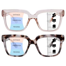 B0fn3t1k74 Optofendy Progressive Multifocus Reading Glasses For Women Oversized Blue Light