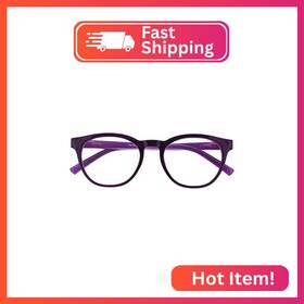 B5-5-100 Opulize Blu Blue Light Blocking Reading Glasses For Women Men Cool Round Frame