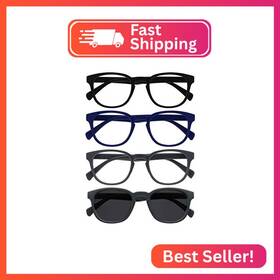 Rrrs2-1377-250 Opulize Pop Reading Glasses And Sunglasses For Women Men Retro Round Sm