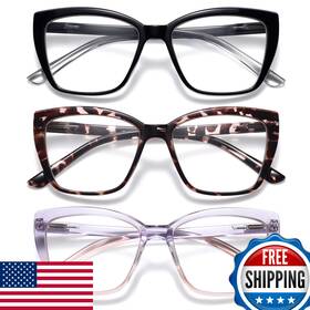 B0cng7l9s4 Oranzi Reading Glasses For Women 3 Pack Fashion Oversized Blue Light Readers Fo