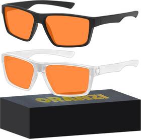 Cg01 Oranzi 2 Pack Blue Light Glasses Men Woman Computer A-black And Transparent