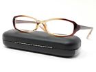 Osr339 Oscar De La Renta Reading Glasses Brown Plastic Full Rim