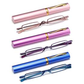 R014-3c04-150 Owtxis 3 Pack Mini Slim Pen Reading Glasses - Compact Readers With Clip Case Spr
