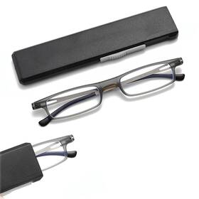 R021-grey-150 Owtxis Best Thin Folding Reading Glasses For Women Men Compact Tr90 Blue Light Blocking