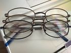 P2 Black Bronze Brown Sparepair Prices 1.50 Glasses Metal Reading Frame 3 Oval Lot
