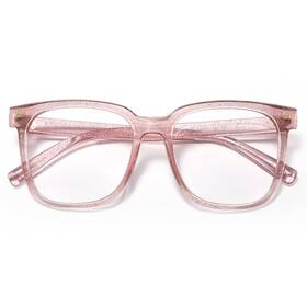 31007 Panner Oversized Square Blue Light Blocking Glasses For Medium Pearl Pink