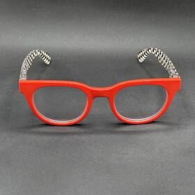 0549-110125-14.95 Peepers Geo Daze 1.50 Readers Orange Used Blue-light Reducing