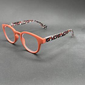 0579-110425-15.98 Peepers Collage 1.50 Blue-light Readers Peach Used