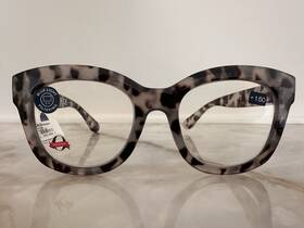 Peepers 070747264638 Center Stage Reading Eyeglasses 1.50 Gray Tortoise Blue Light Filtering