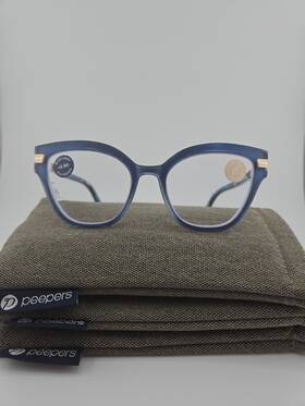 Peepers 070747329771 Marquee 2.50 With Blue Light Filtering New Navy/marine Quartz S. Hinge