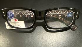 2606000 Peepers Black/ Fair Isle Rectangle Blue Light Filtering Reading Glasses 0.00