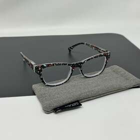 2656 Peepers Reading Glasses Terrazo Focus 2.50 Black Multicolor Blue Light