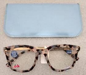 2709200 Peepers #2709200 Reading Glasses 2.00 Limelight Focus Gray Tortoise Blue Light