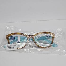 2867300 Peepers Monterey Bay Honey Tortoise Teal Reading Glasses 3.0 Blue Light Filter