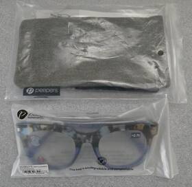 3006275 Peepers #3006275 Reading Glasses 2.75 Showbiz Focus Blue Quartz/blue Light Blocking