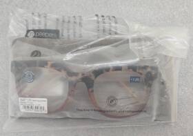 3007275 Peepers #3007275 Reading Glasses 2.75 Showbiz Focus 49 23-148 Gray Tortoise/pink B.l.f