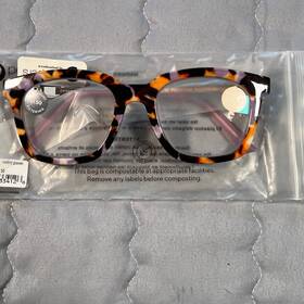 3412150 Peepers To The Max 1.50 Blue Light Purple Botanico Square Readers