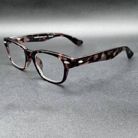 6223-051024-14 Peepers 815 1.00 Reading Glasses Brown Purple Tort Flex Used