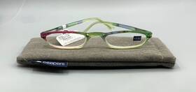 Peepers 707470205163 Key West Sunrise Reading Glasses 2.50 Strength With Green And Pink Frames