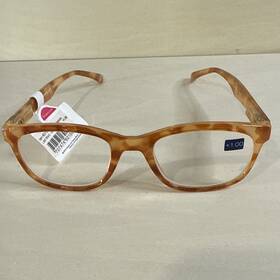 Peepers 707474621006 462100 Last Word Reading Glasses Spring Hinges 1.00 Orange Tortoise Nwt