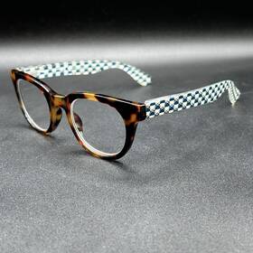 7196-072522.95 Peepers Geo Daze 1.25 Blue-light Reducing Reading Glasses Tort Mix Flex Used