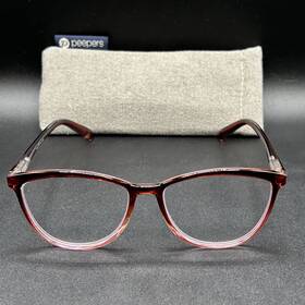 7199-072524-19.95 Peepers Wren 1.25 Blue-light Reducing Reading Glasses Brown Fade Flex Used