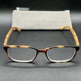7543-090724-28.95 Peepers River 2.75 Reading Glasses Tort And Woodgrain Flex Blue-light Tech Used