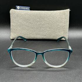 7614-091424-18.95 Peepers Wren 2.25 Reading Glasses Blue Fade Blue-light Tech Flex Used With Pouch