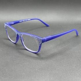 9338-050125-24.95 Peepers Foxy Mama 2.50 Reading Glasses Periwinkle Purple Glitter Used