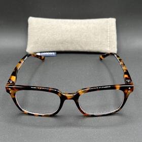 9349-050525-16.95 Peepers Retrospect 0.00 Blue-light Reading Glasses Havana Used With Pouch
