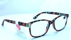 Bronx-2192 Peepers Bronx 2192 Rectangle Red/multicolor Unisex Reading Glasses Power 1.25