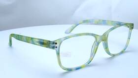 Bronx-2287 Peepers Bronx 2287 Rectangle Blue Yellow Green Unisex Reading Glasses 2.00
