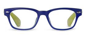 Peepers By Peeperspecs 070747277225 Bellissima Square Blue Light Blocking Reading Glasses Navy/green 49 1.25