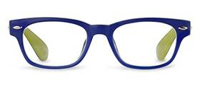 Peepers By Peeperspecs 070747277263 Bellissima Square Blue Light Blocking Reading Glasses Navy/green 49 2.25