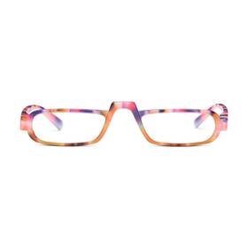 Peepers By Peeperspecs 070747344828 Womens Fruit Stripe Gum Rectangle Reading Glasses Ikat 3.50 3.5