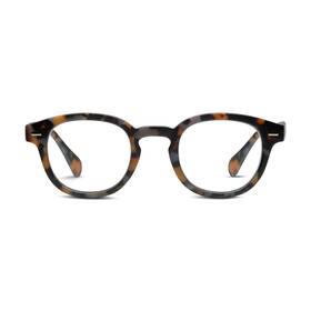 Peepers By Peeperspecs 070747834299 Mens Headliner Round Reading Glasses Gray Botanico 2.75