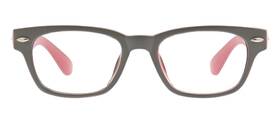 2771150 Peepers By Peeperspecs Bellissima Square Blue Light Blocking Reading Glasses Gray/red 49 1.5