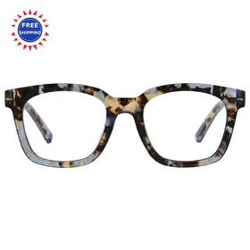 2924150 Peepers By Peeperspecs Blue Light Blocking Glasses Oversized 1.50 Progressive Quartz