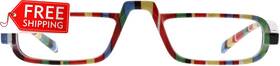 3450175 Peepers By Peeperspecs Womens Fruit Stripe Gum Rectangular Reading Glasses