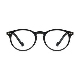 3451150 Peepers By Peeperspecs Womens Brain Trust Round Reading Glasses Black 1.50 1.5