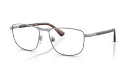 Po1001v Persol 513 Unisex Round Eyeglasses - Gunmetal /demo Lens 140-55-17mm