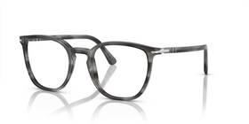 Po3338v Persol 1192 Unisex Eyeglasses - Striped Grey /demo Lens 145-50-21mm New