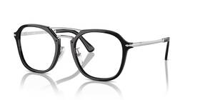 Po3352v Persol 95 Unisex Round Eyeglasses - Black /demo Lens 145-51-22mm