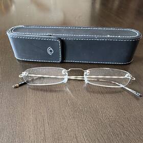 19059 Personal Optics Dp#19059 Rimless Reading Glasses 2.00 Silver Metal Frame Clear Lens