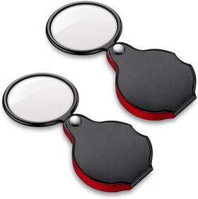 P001 Phicant 2pcs Small 10x Pocket Magnifying Glasses For Reading Mini Folding 1.96 Inch