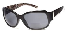Pink Ribbon Shades 643517942427 Jackie O Designer Style Outside Bifocal Reading Glasses - Black 2.50