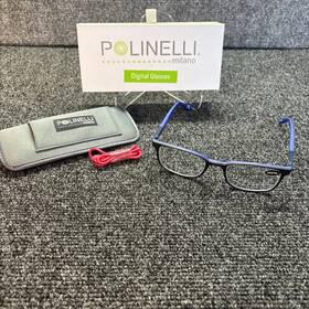 P101 Polinelli Milano 887661608215 Quality Premium Digital Glasses -piano Blue